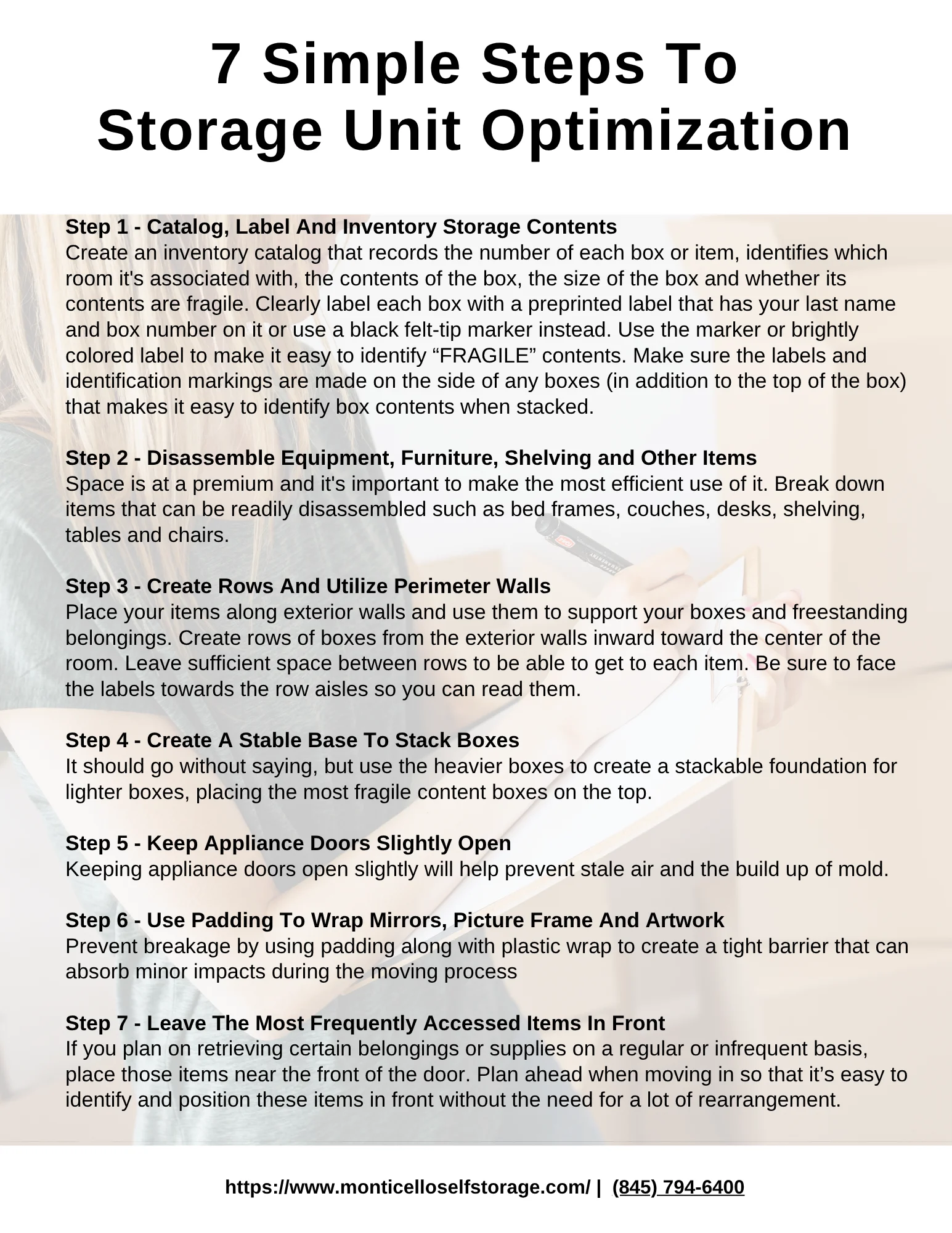 7 steps to optimize storage units